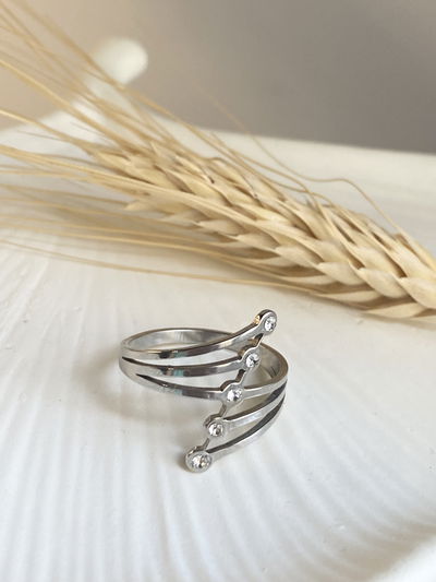 Anillo 5 puntos y strass