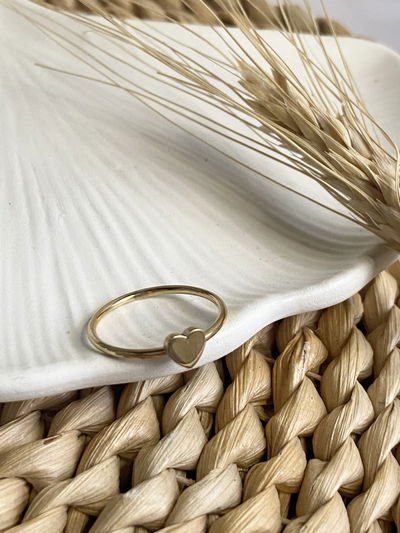 Anillo dorado corazoncito mini