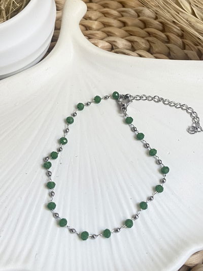 Pulsera piedritas verdes