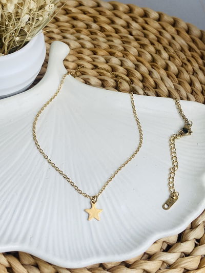 Collar dorado estrella