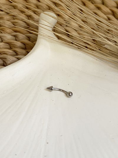 Piercing ceja pelotita y punta 15mm