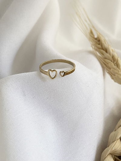 Anillo dorado corazón corazoncito