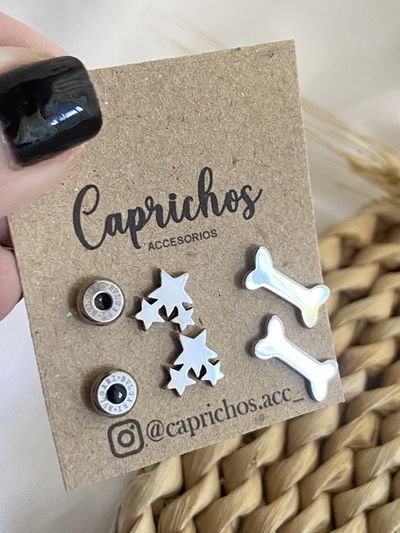 Set de 3 pares de aros (e)