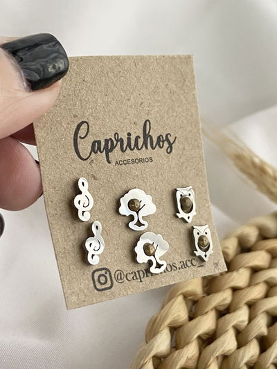 Set de 3 pares de aros(c)