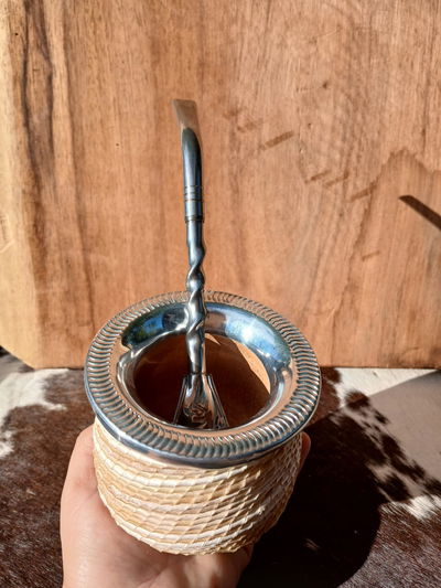 Algarrobo Tejido con base y virola de acero