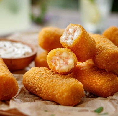 Croquetas de papa c/jamón y queso 2kg
