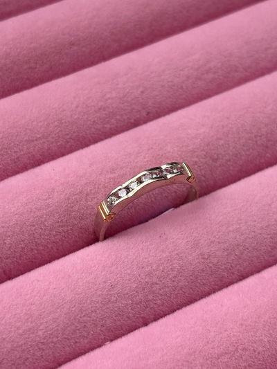 Anillo medio sin fin rosa