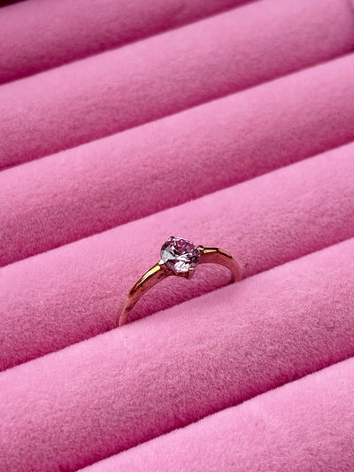 Anillo cubic rosa