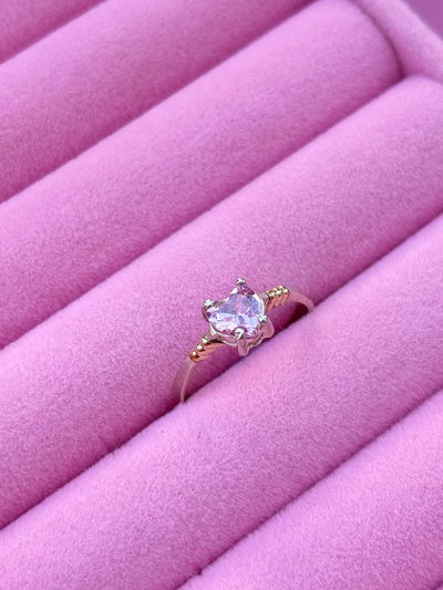 Anillo cubic corazon