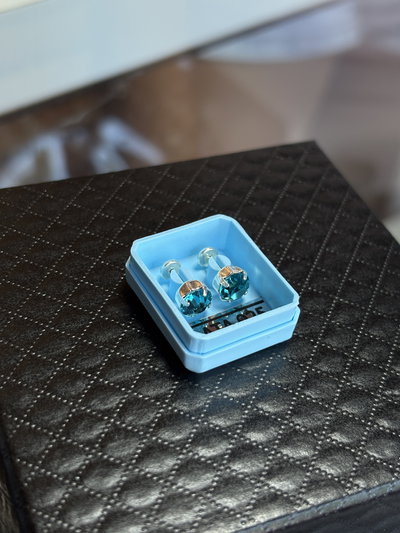 Abridores redondo mediano turquesa 