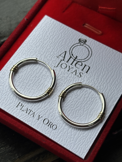 Argollas cubanas lisas 21mm
