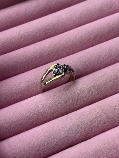 Anillo grande con microcubics