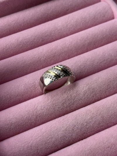Anillo grande con microcubics