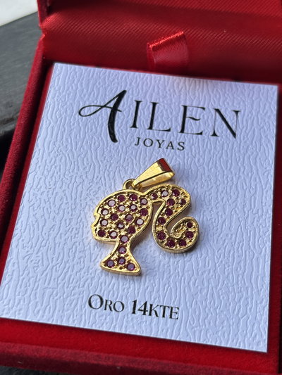 Dije BARBIE con microcubic fucsia