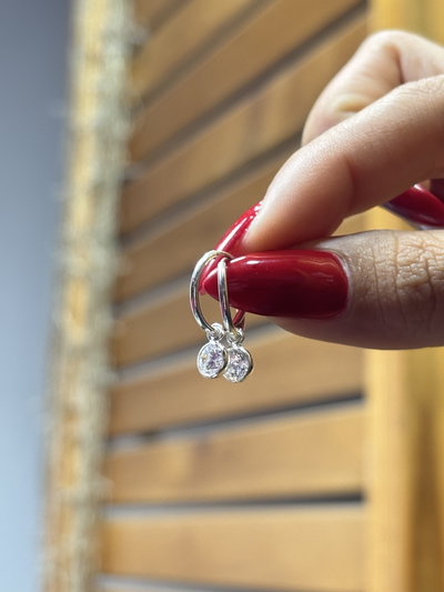 Argollas cubanas con colgante