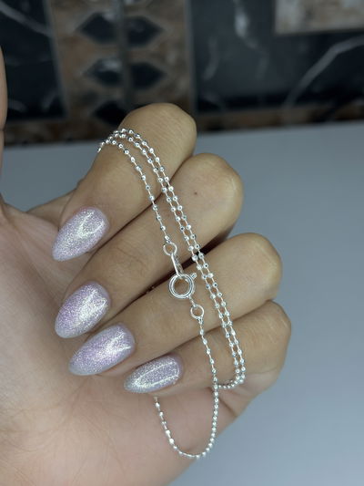 Cadena plata bolitas