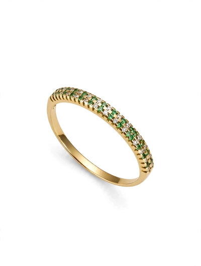 Anillo microcubics verdes