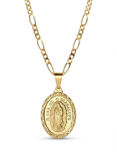 Cadena fígaro con Dije Virgen de Guadalupe