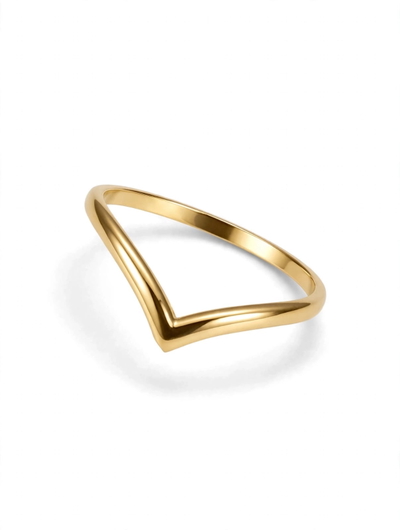 Anillo de oro “v”