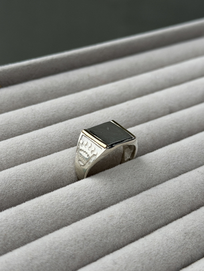 Anillo mesa plata y oro para grabar
