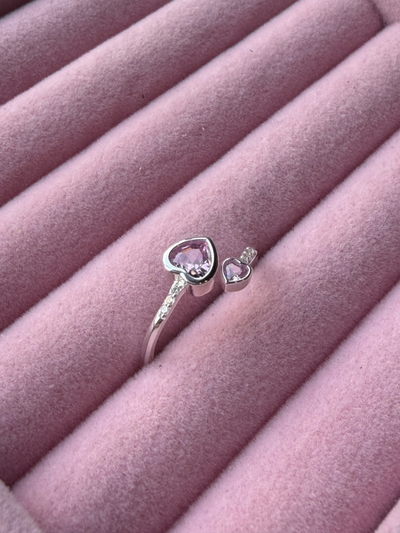 Anillo doble corazón