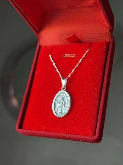 Conjunto de plata Medalla Milagrosa 