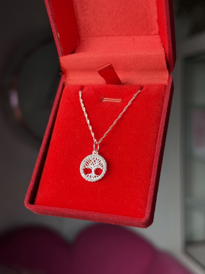 Conjunto de plata Arbol de la vida con microcubics