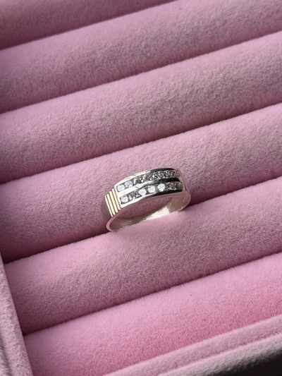 Anillo medio sin fin doble cubic 