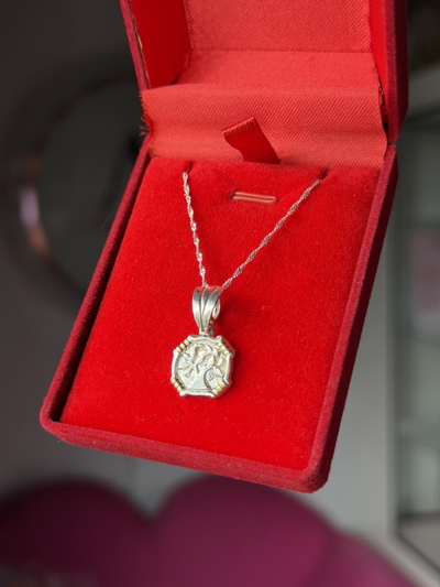 Conjunto de plata y oro Arbol de la vida 