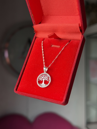 Conjunto de plata Arbol de la vida con microcubics