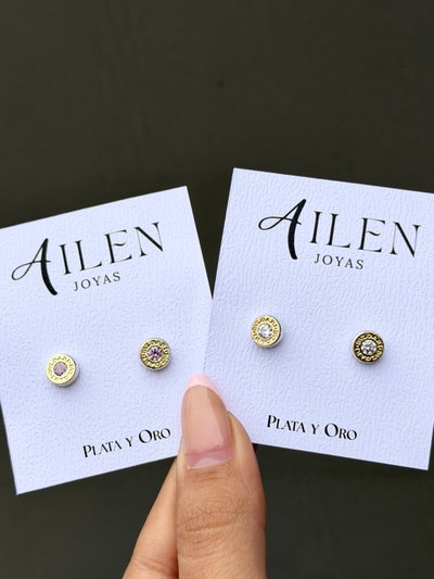 Par de Aros bvlgari redondos mini