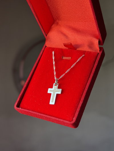 Conjunto de plata cruz