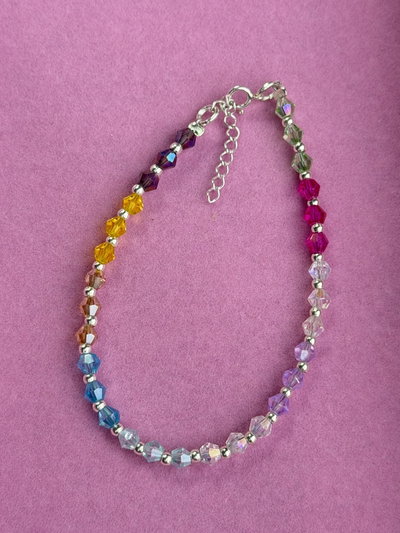 Pulsera cristal multicolor