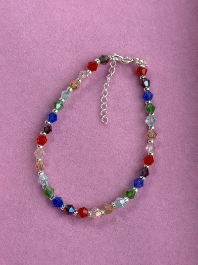 Pulsera cristal multicolor