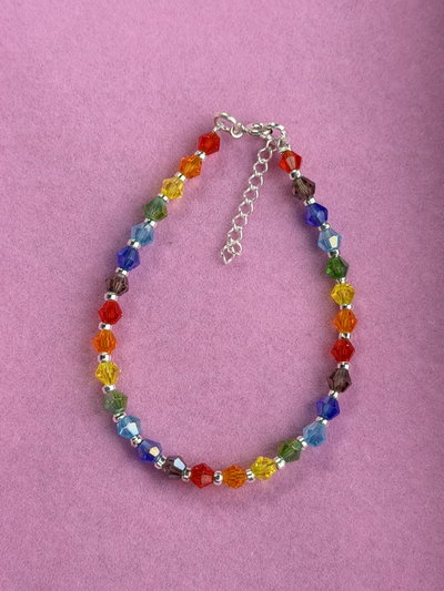 Pulsera cristal multicolor