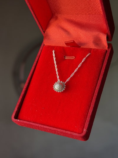 Conjunto de plata girasol microcubics