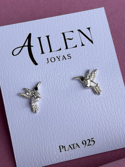 Aros Colibri con cubic blanco