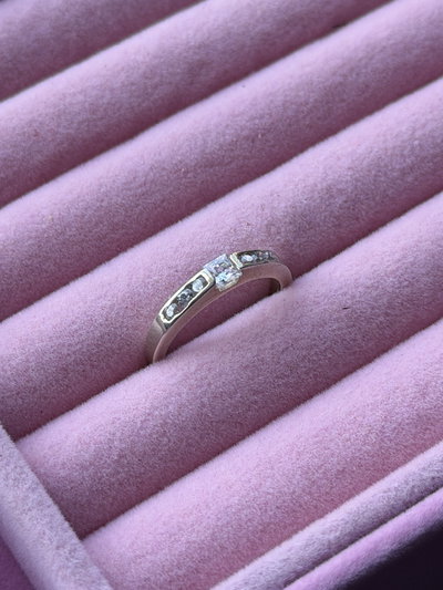 Anillo 7 cubics central cuadradito