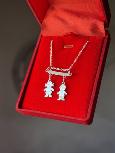 Conjunto de plata Parejita de hijos