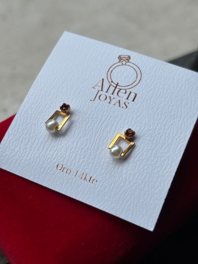 Aros mini perlas