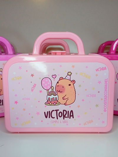 Valijita CAPIBARA ROSA Pack x10