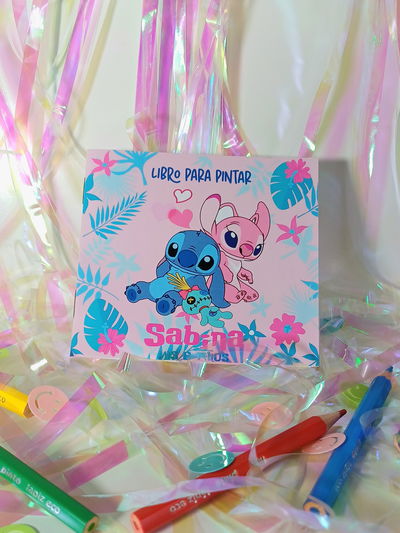 Librito para pintar STITCH Pack x10