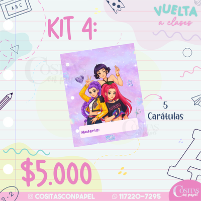 Kit Escolar 4 - Carátulas