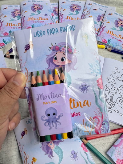 Librito + 6 Lápices Pack x10