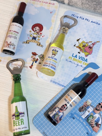 Abridor Cerveza y Vino Día del Amigo