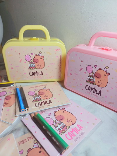 Valijita +Librito + Lápices Pack x10