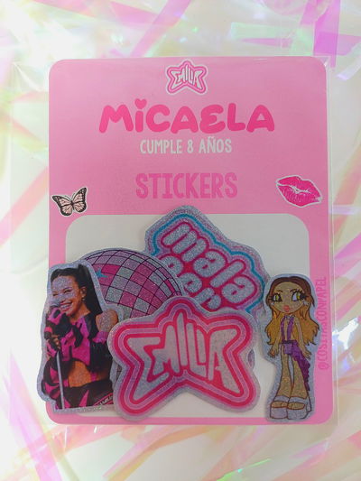 Sticker Holograficos EMILIA MERNES Pack x10 