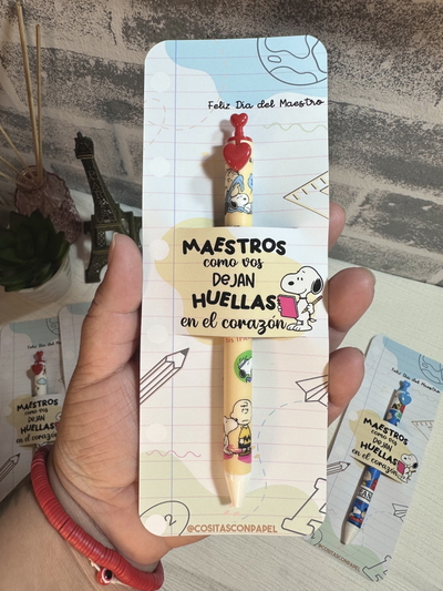 Lapicera Snoopy Día del Maestro