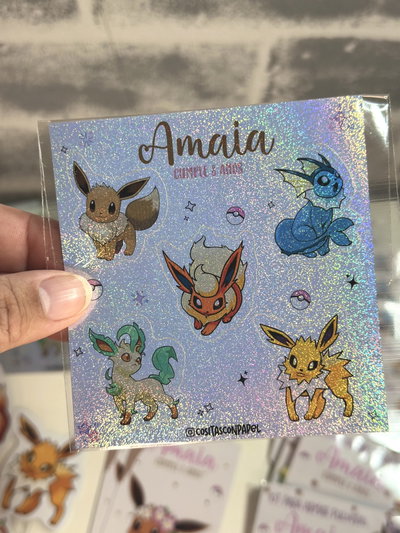 Planchita Sticker Holográfico Pack x10 