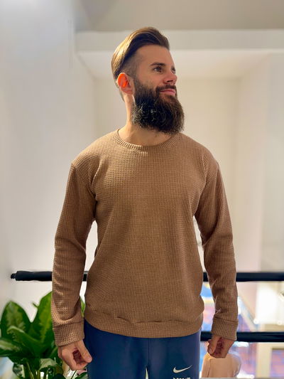 Sweater Waffle Brush Beige